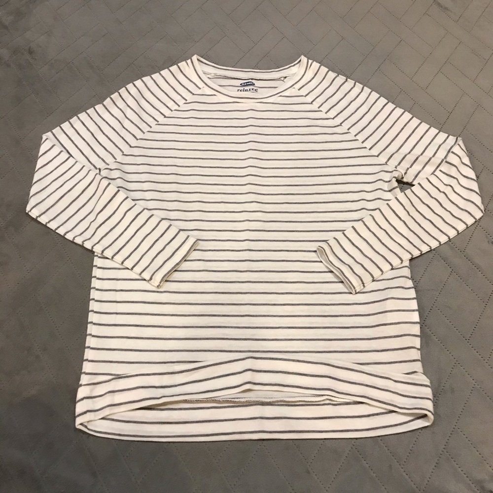 NWOT Girls Old Navy Relaxed Striped Shirt Sz 10/12